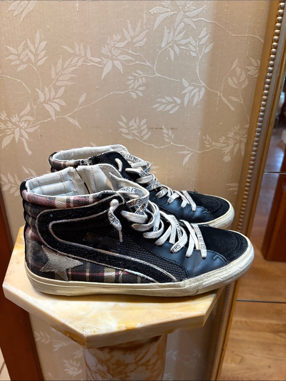 Golden Goose Mid-star Slide Sneakers with Sequence